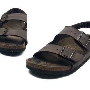 BIRKENSTOCK Milano Brown 3 Buckle Sandals SIZE 38